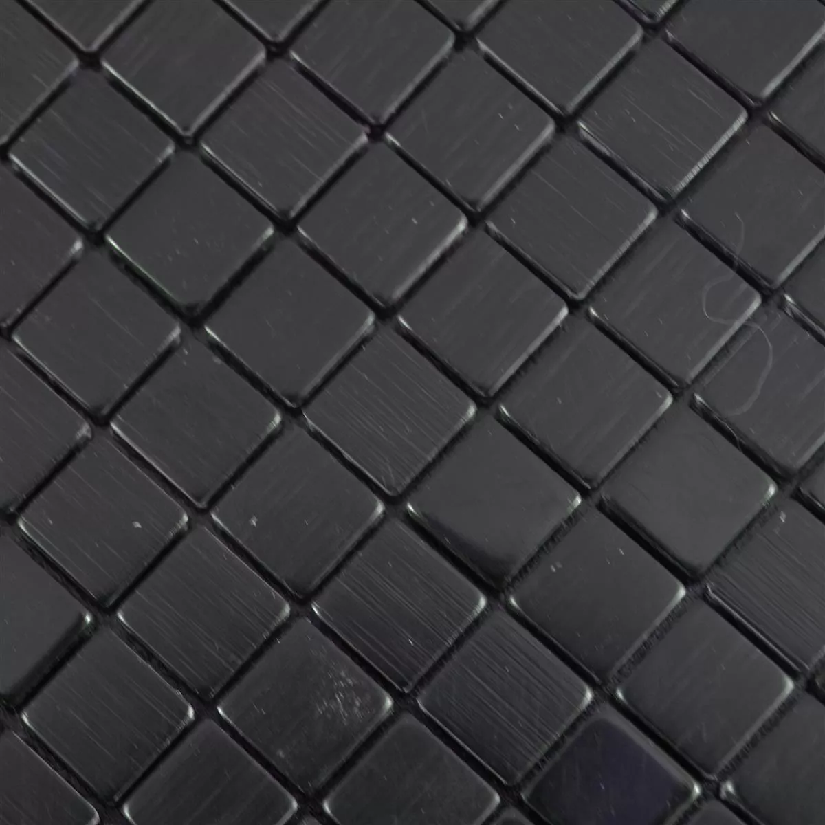 Metal Mosaic Tiles Wygon Self Adhesive Black 10mm