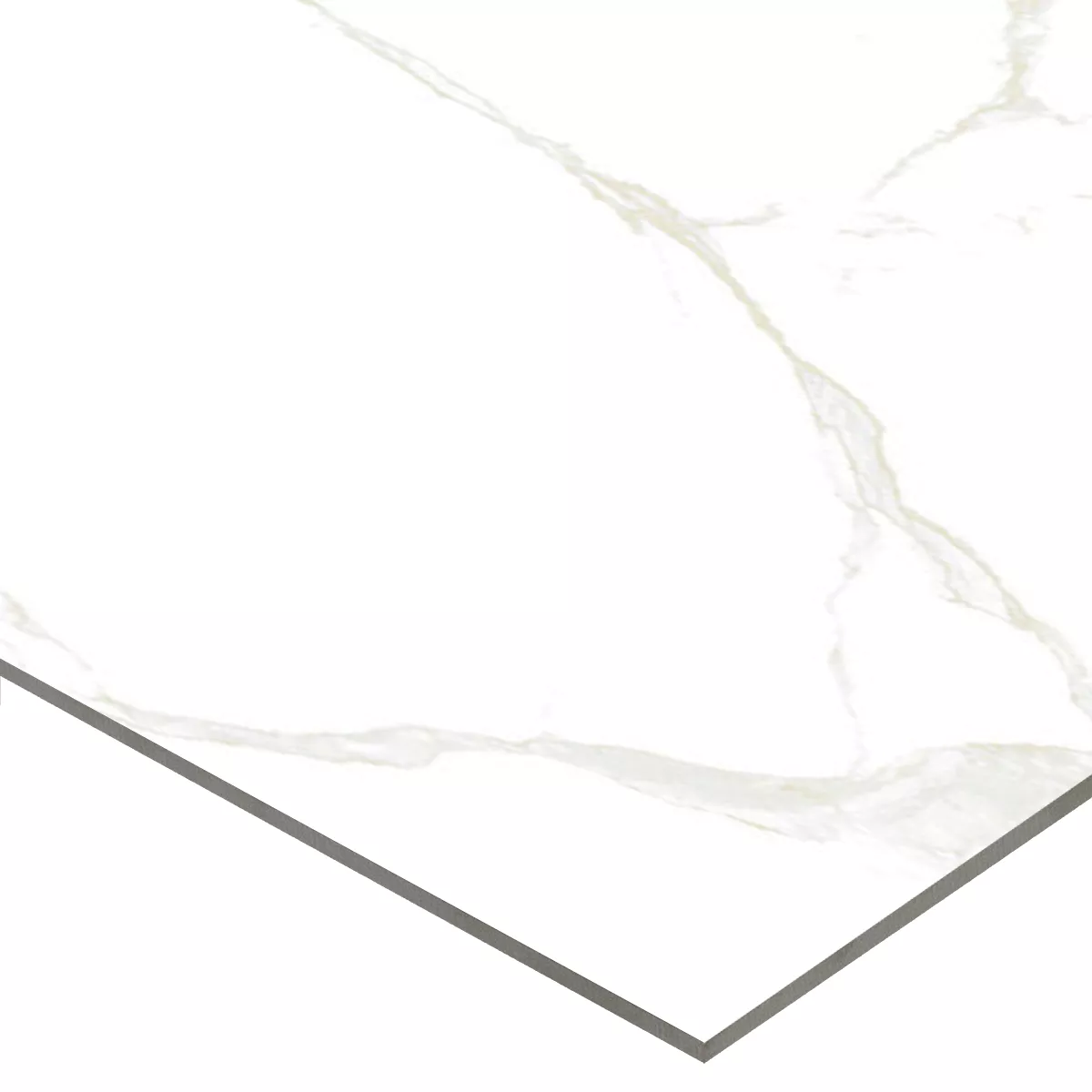 Floor Tiles Ampezzo Calacatta Marble Optic Blanc Beige Polished Glossy 60x120cm