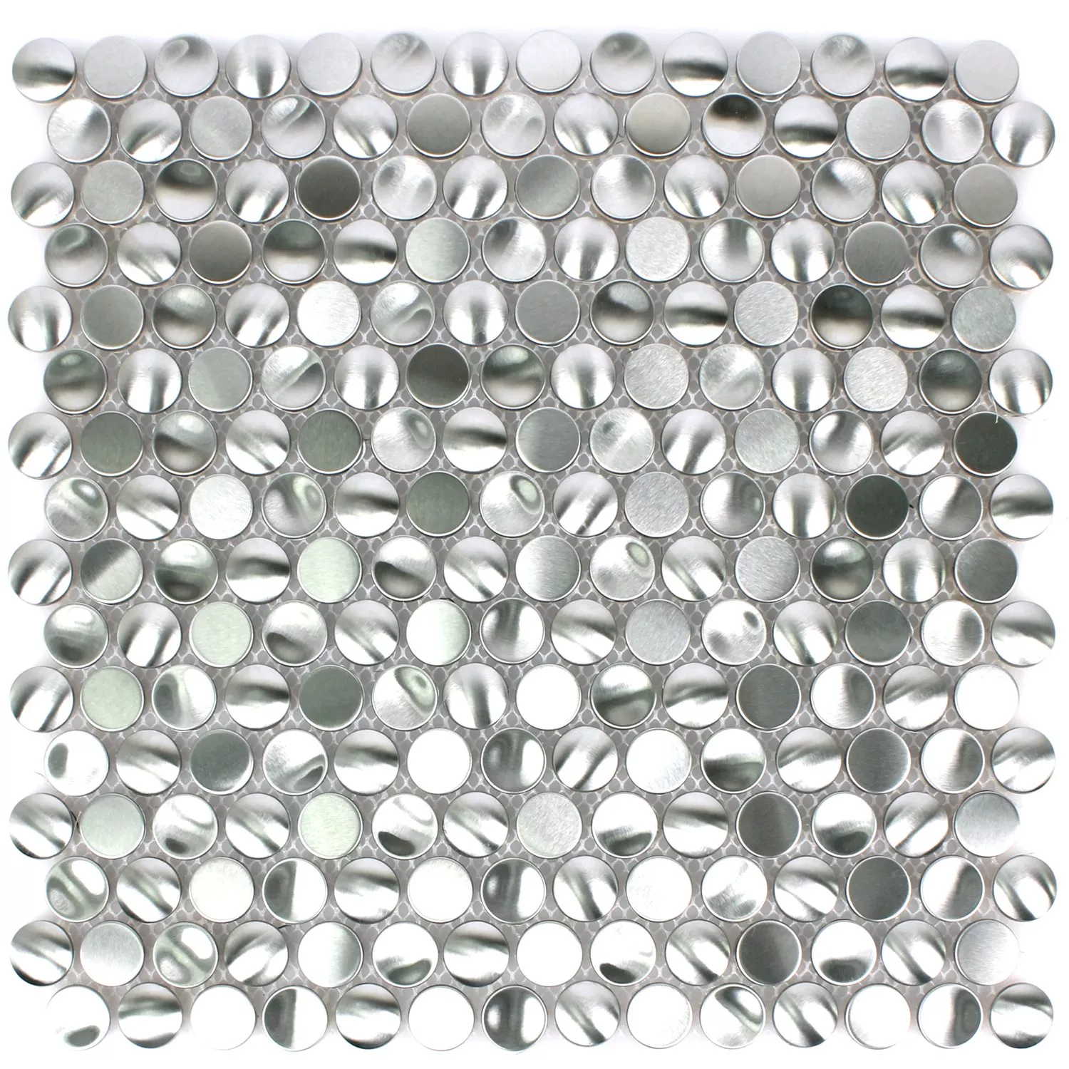 Mosaic Tiles Stainless Steel Celeus Silver Waved