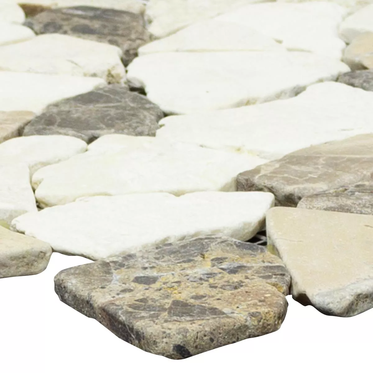 Marble Broken Mosaic Tiles Dolcevista Brown White Marble Broken Mosaic Tiles Dolcevista Brown White