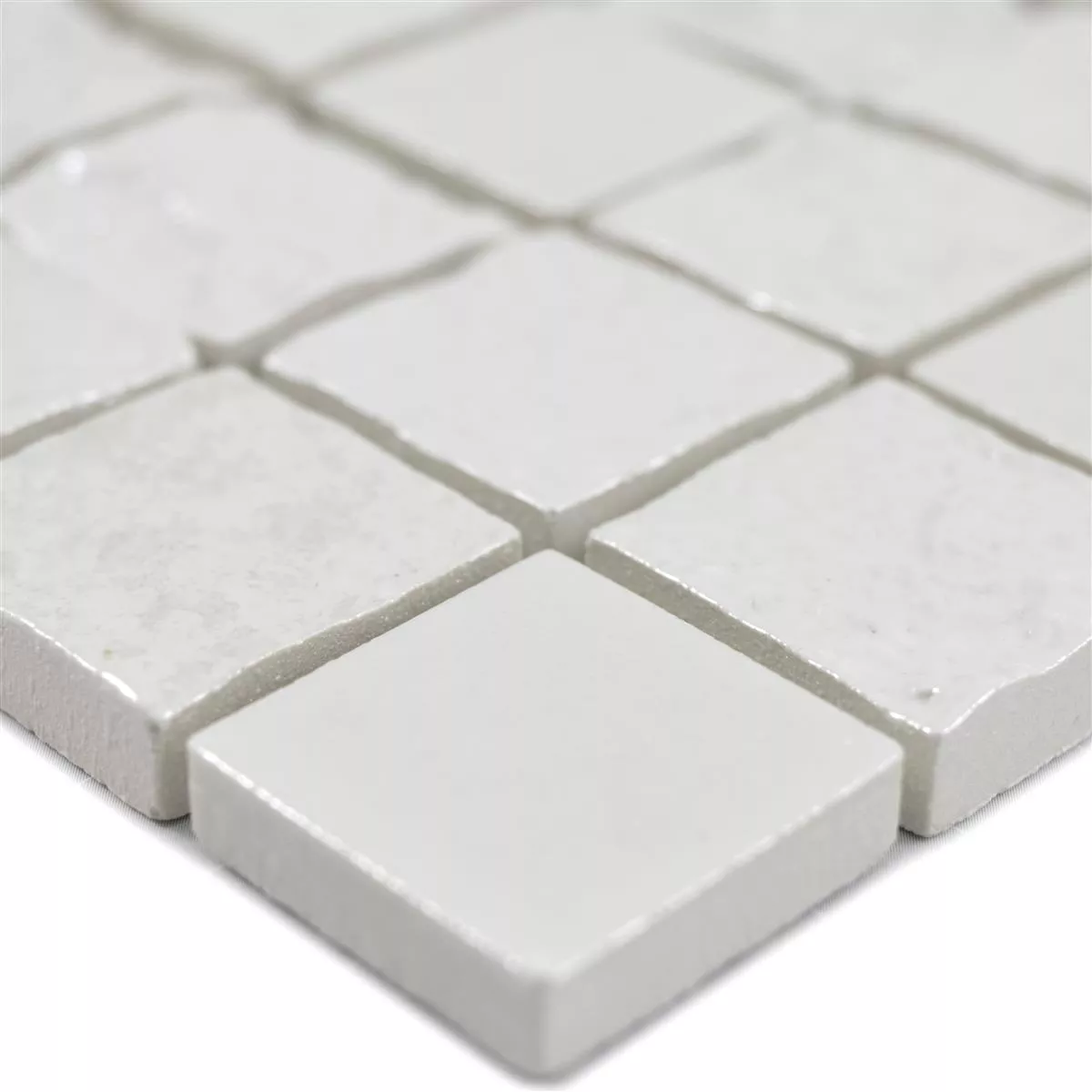 Sample Ceramic Mosaic Tiles Shogun 3D White