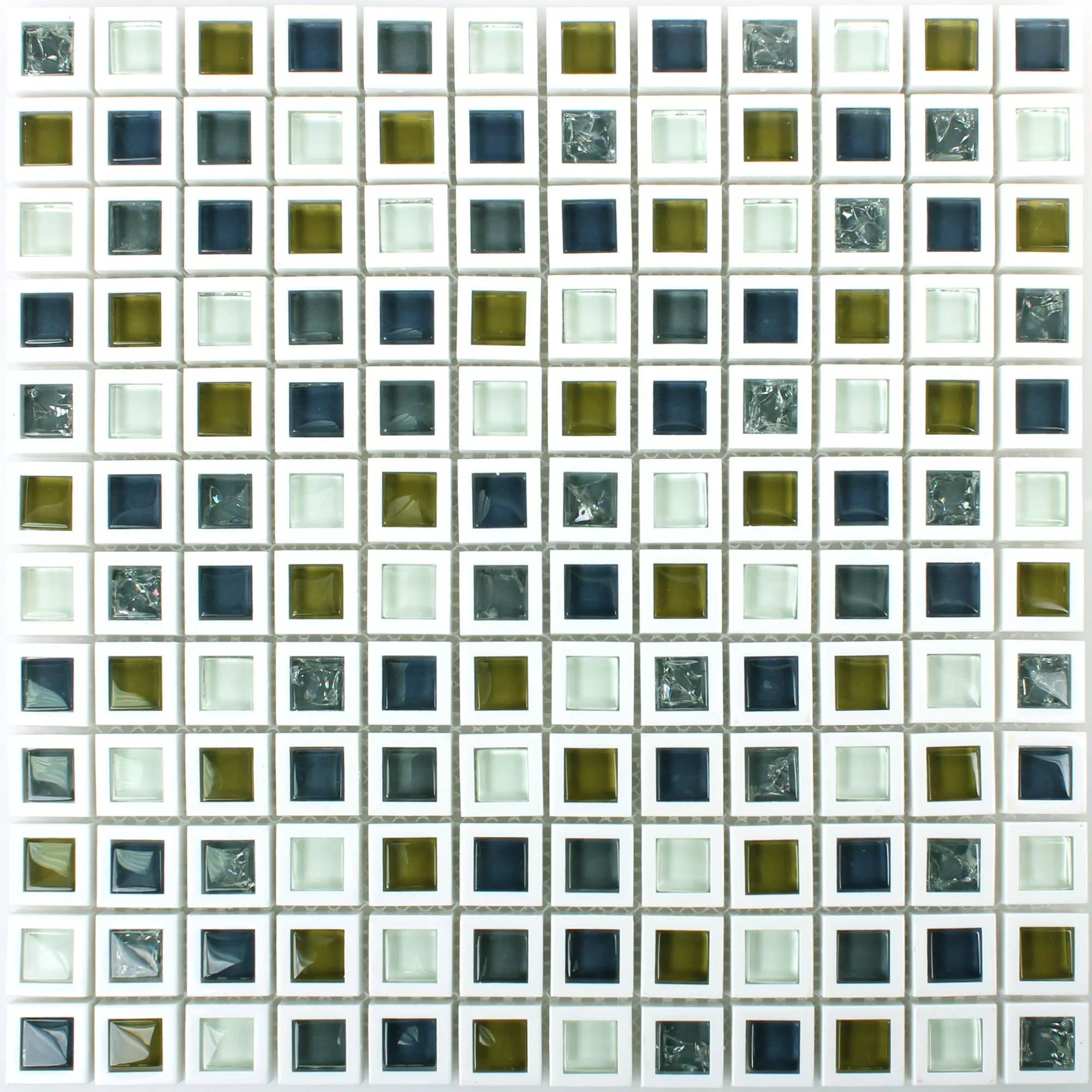 Glass Plastic Mosaic Anatolia Green White