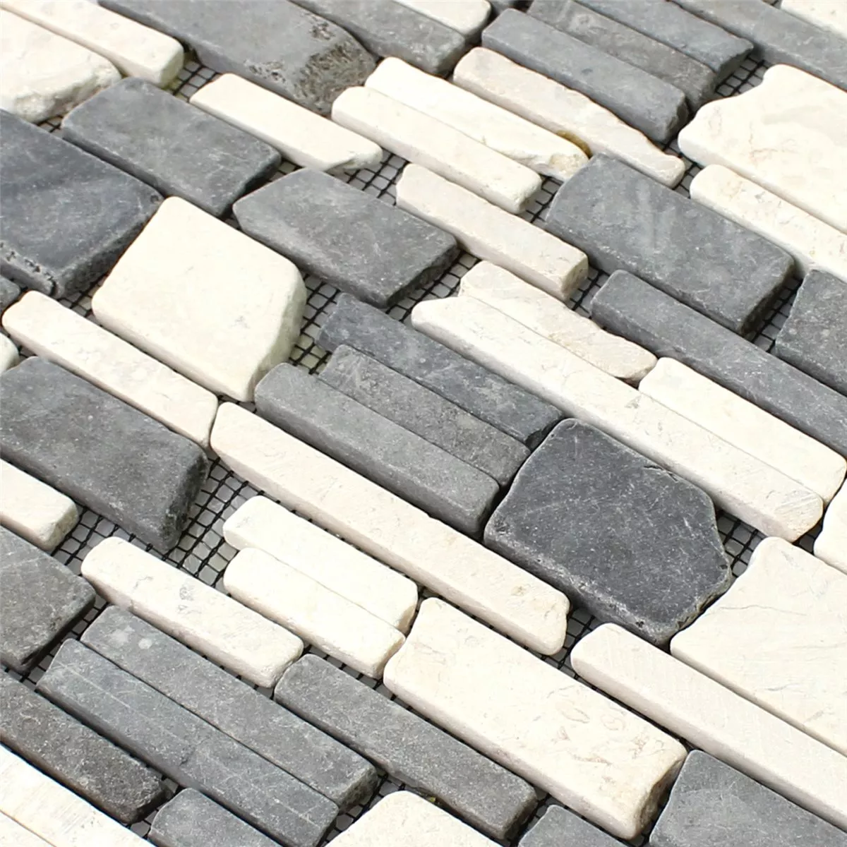 Sample Mosaic Tiles Marble Natural Stone Brick Biancone Java