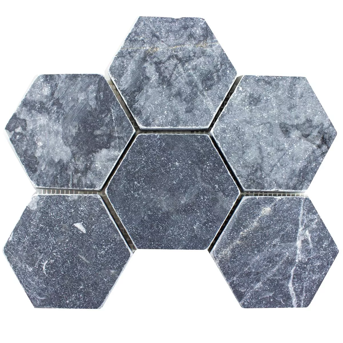 Marble Natural Stone Mosaic Tiles Maracay Hexagon Nero