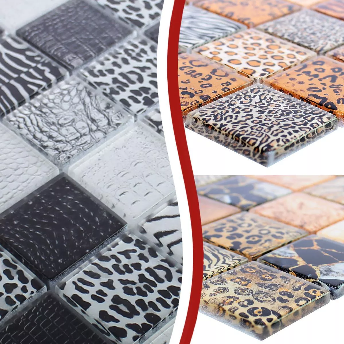 Sample Glass Mosaic Tiles Safari