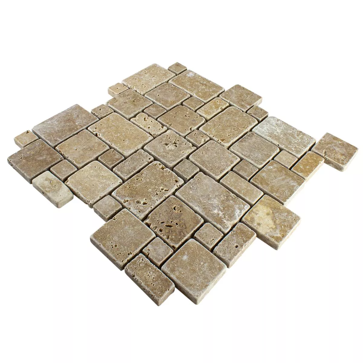 Natural Stone Travertine Mosaic Tiles LaGrange Brown