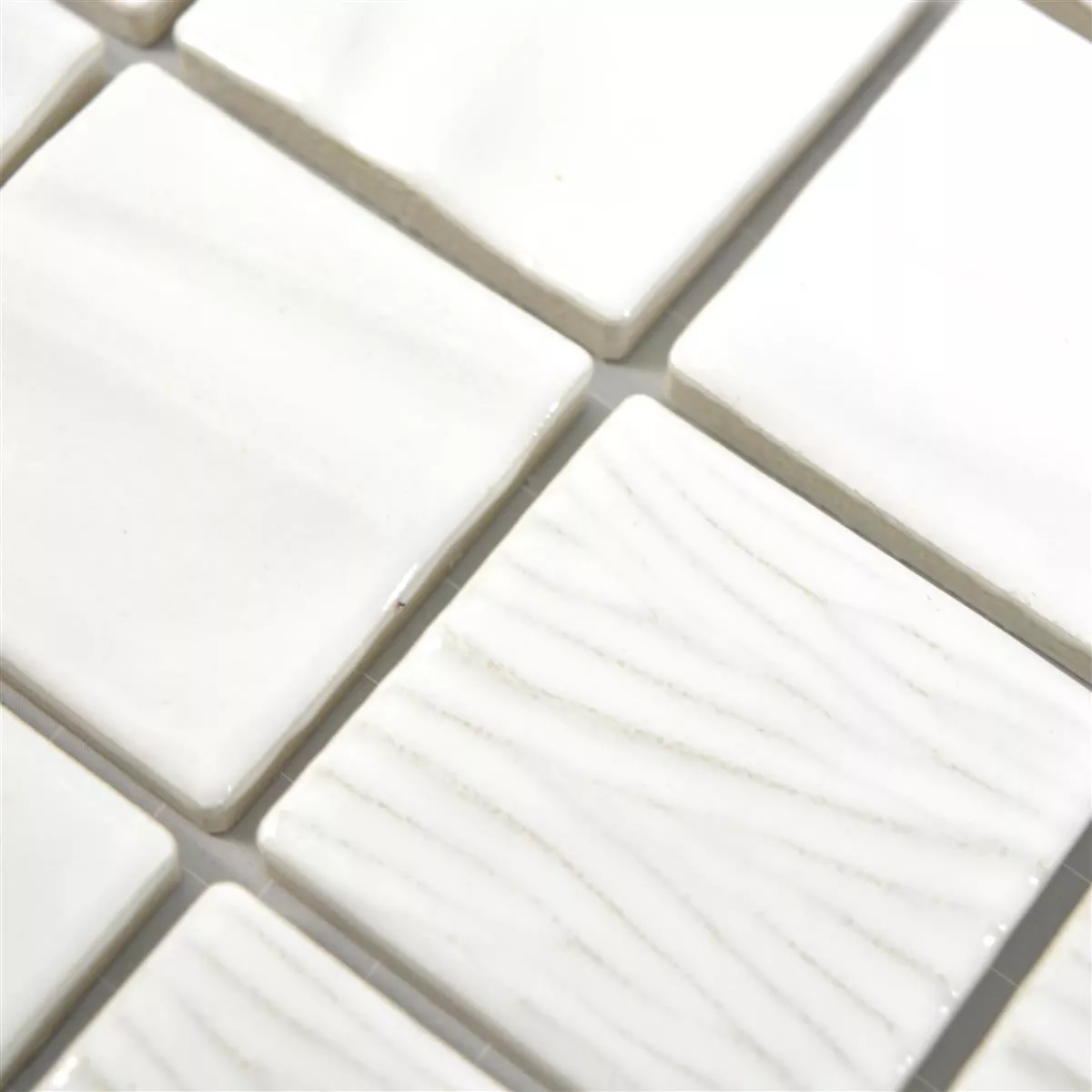 Ceramic Mosaic Tiles Rokoko 3D Edelweiß