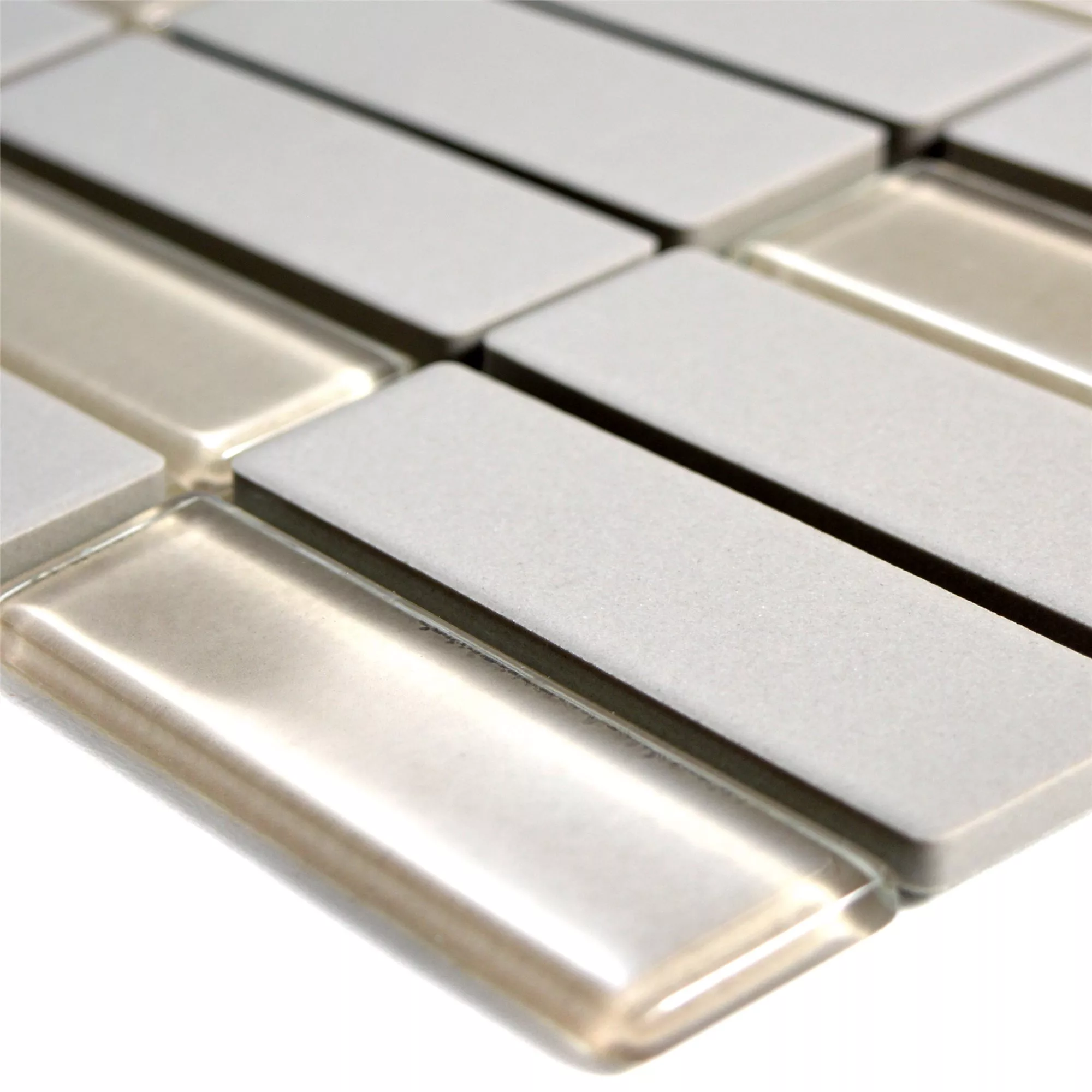 Mosaic Tiles Unglazed Garden Light Grey Sticks Mosaic Tiles Unglazed Garden Light Grey Sticks