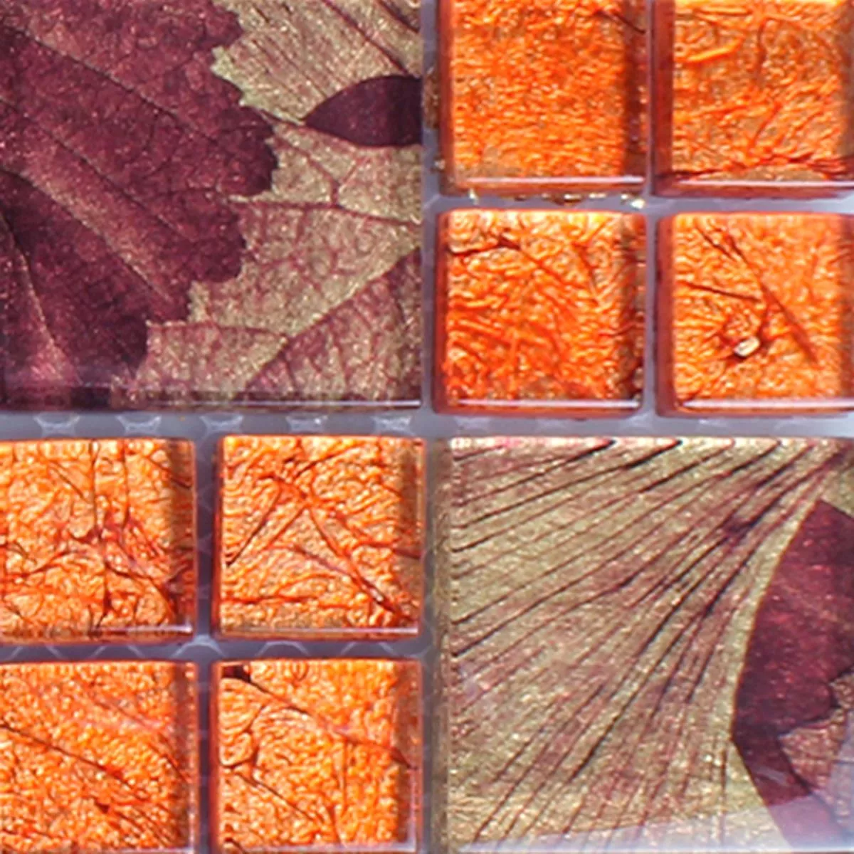 Sample Mosaic Tiles Firebird Orange