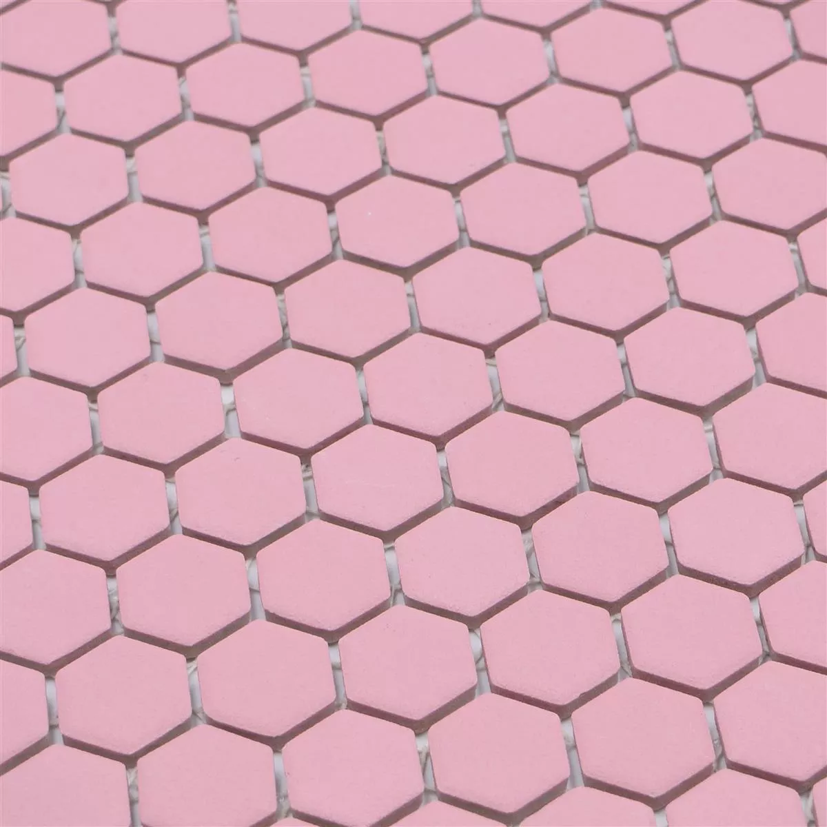 Sample Ceramic Mosaic Bismarck R10B Hexagon Pink H23