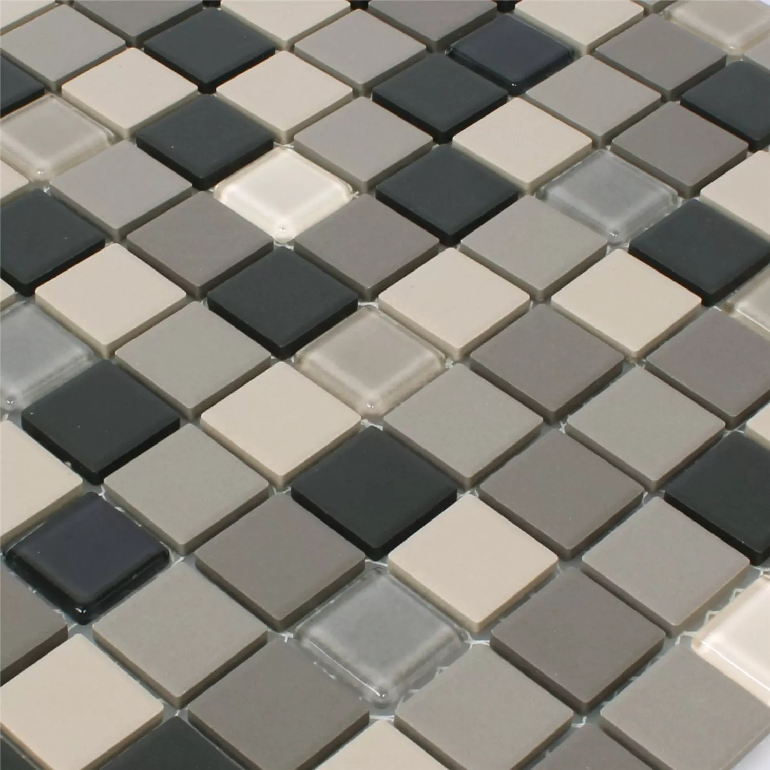 Mosaic Tiles Unglazed Garden Beige Mix Square