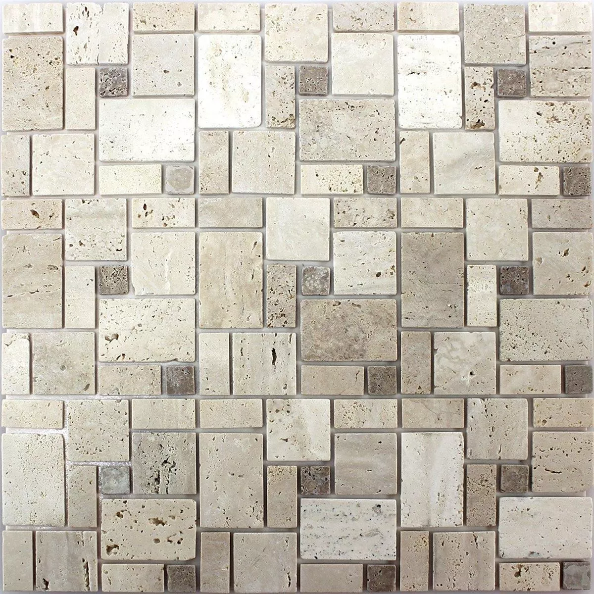 Sample Self Adhesive Travertine Natural Stone Mosaic Beige