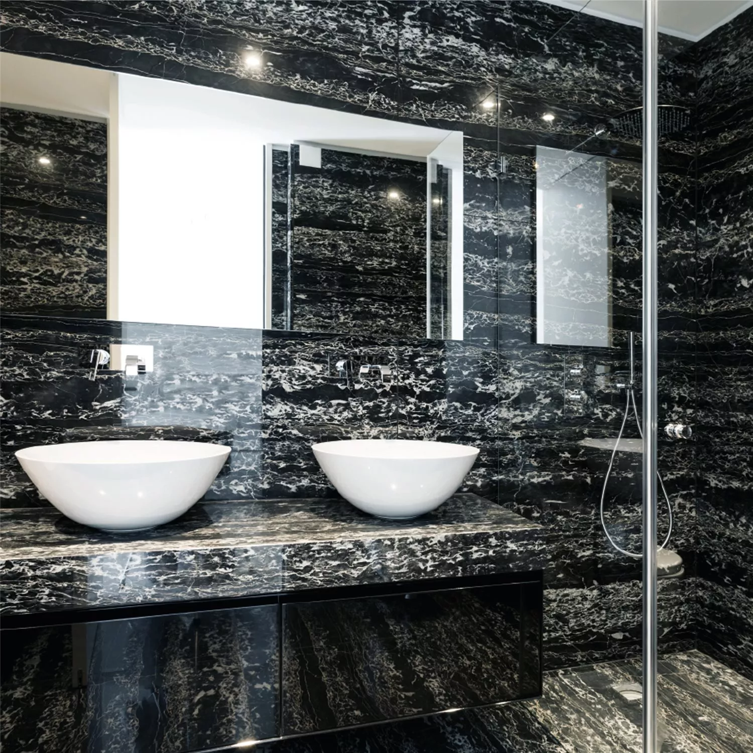 Natural Stone Optic Tiles Discovery Nero Galactica 60x60cm