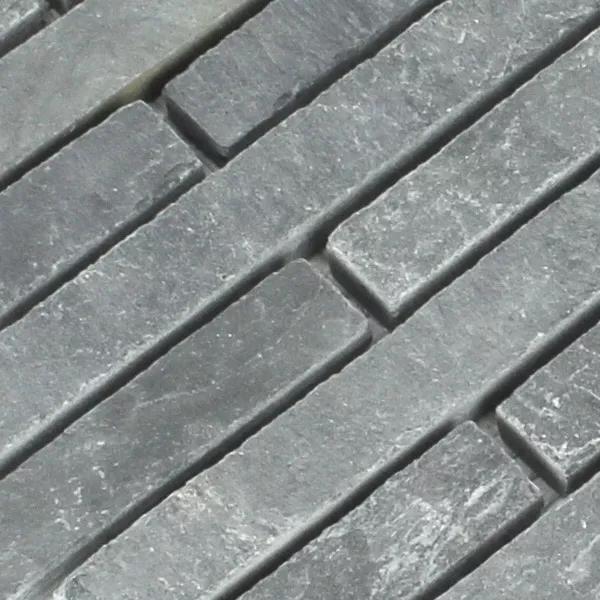 Sample Mosaic Tiles Natural Stone Quartzite Anthracite Stick