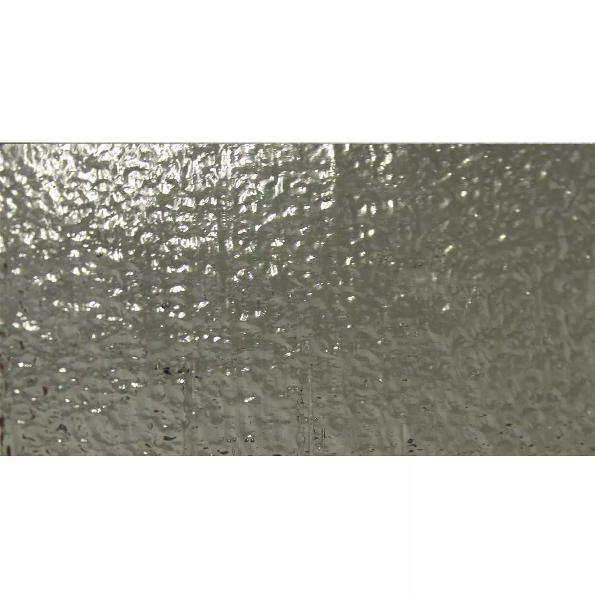Metro Glass Tiles Subway Silver Mirage Corrugated 7,5x15cm