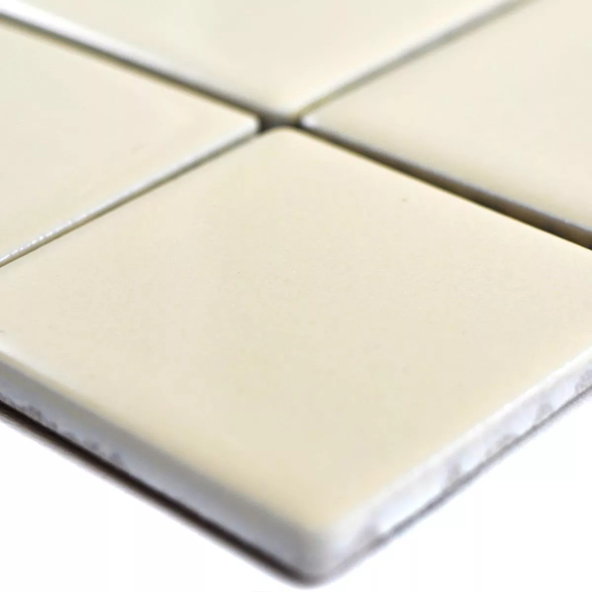 Sample Ceramic Mosaic Tiles Adrian Beige Glossy Square 48