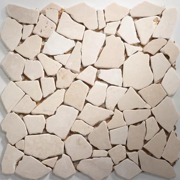 Sample Mosaic Tiles Broken Marble Beige