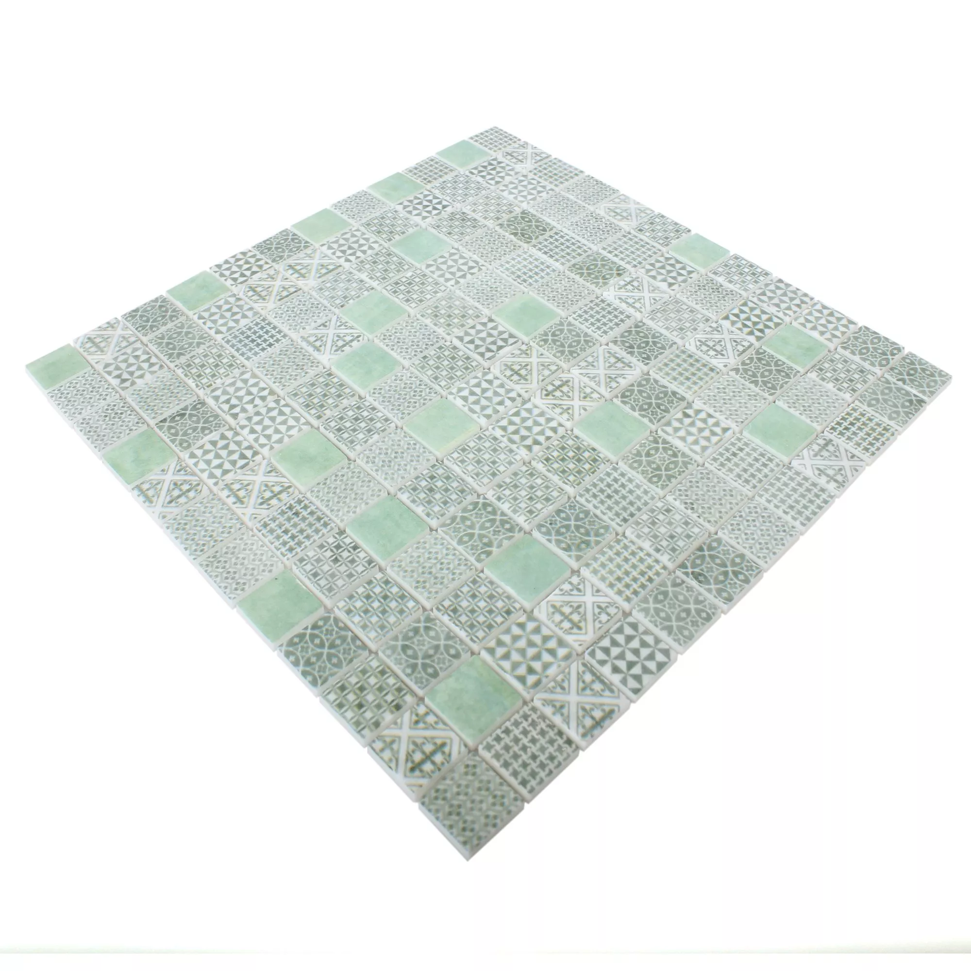 Glass Mosaic Tiles Malard Green