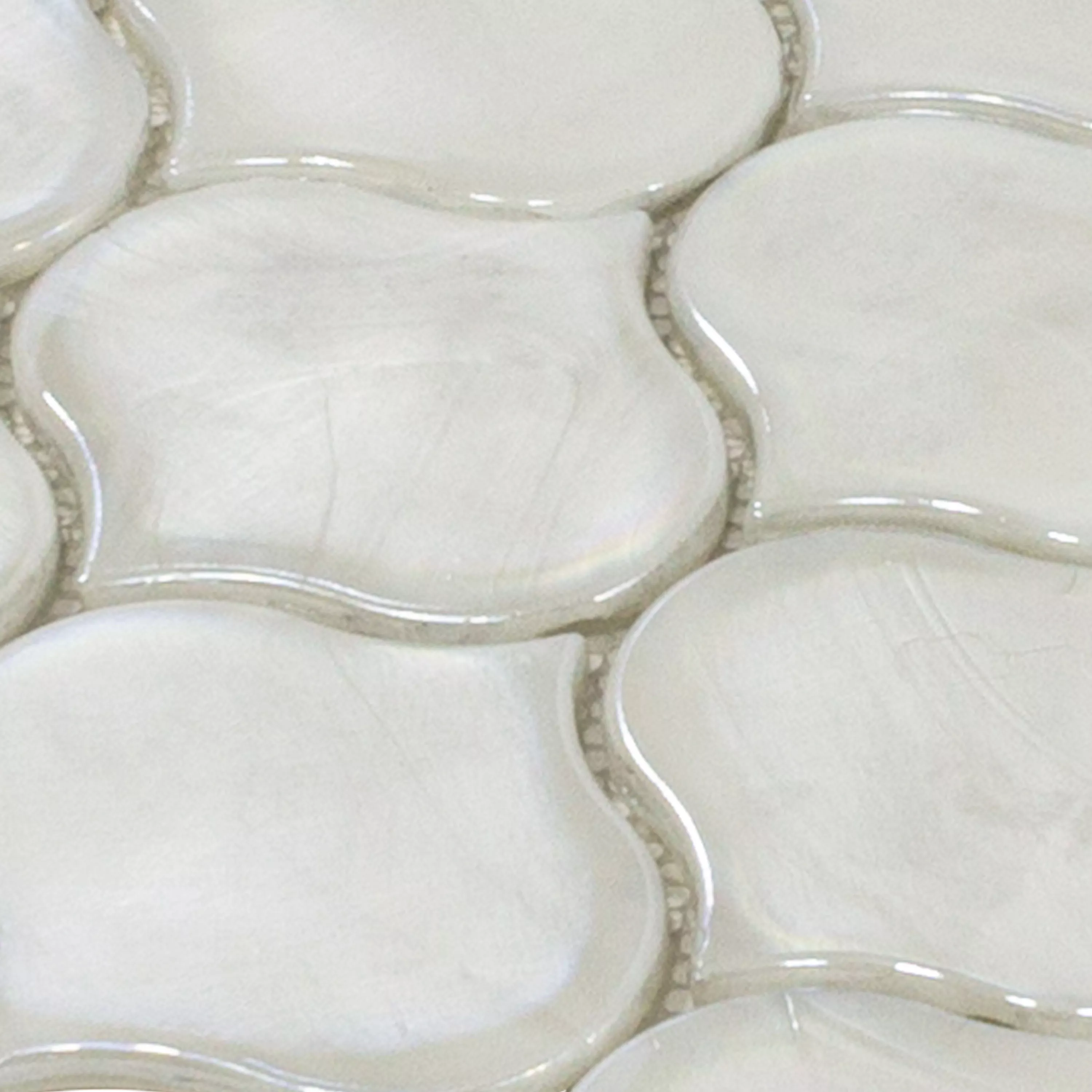 Glass Mosaic Tiles Andalucia Arabesque Blanc