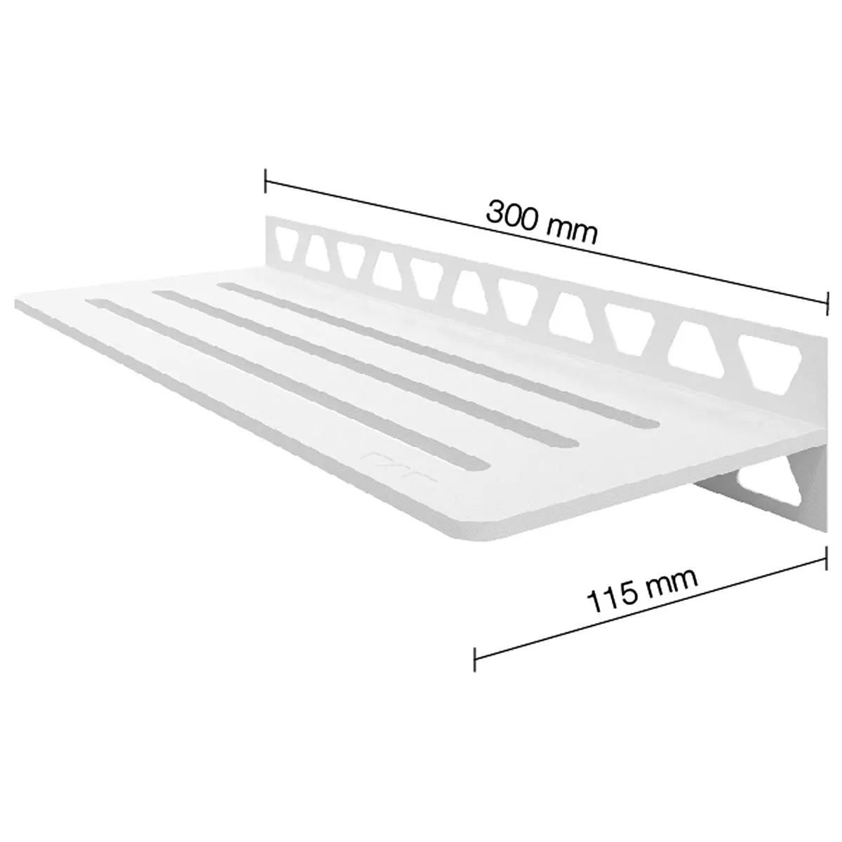 Shower shelf wall shelf Schlüter Rectangle 30x11.5cm Wave White