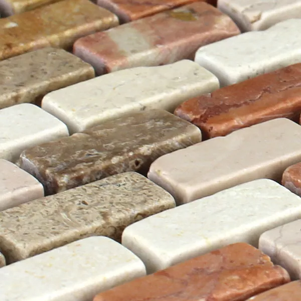 Mosaic Tiles Marble Brick Multicolor