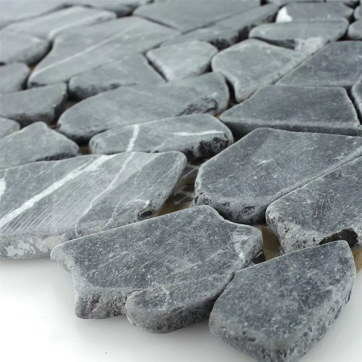 Mosaic Tiles Broken Marble Nero Carrara
