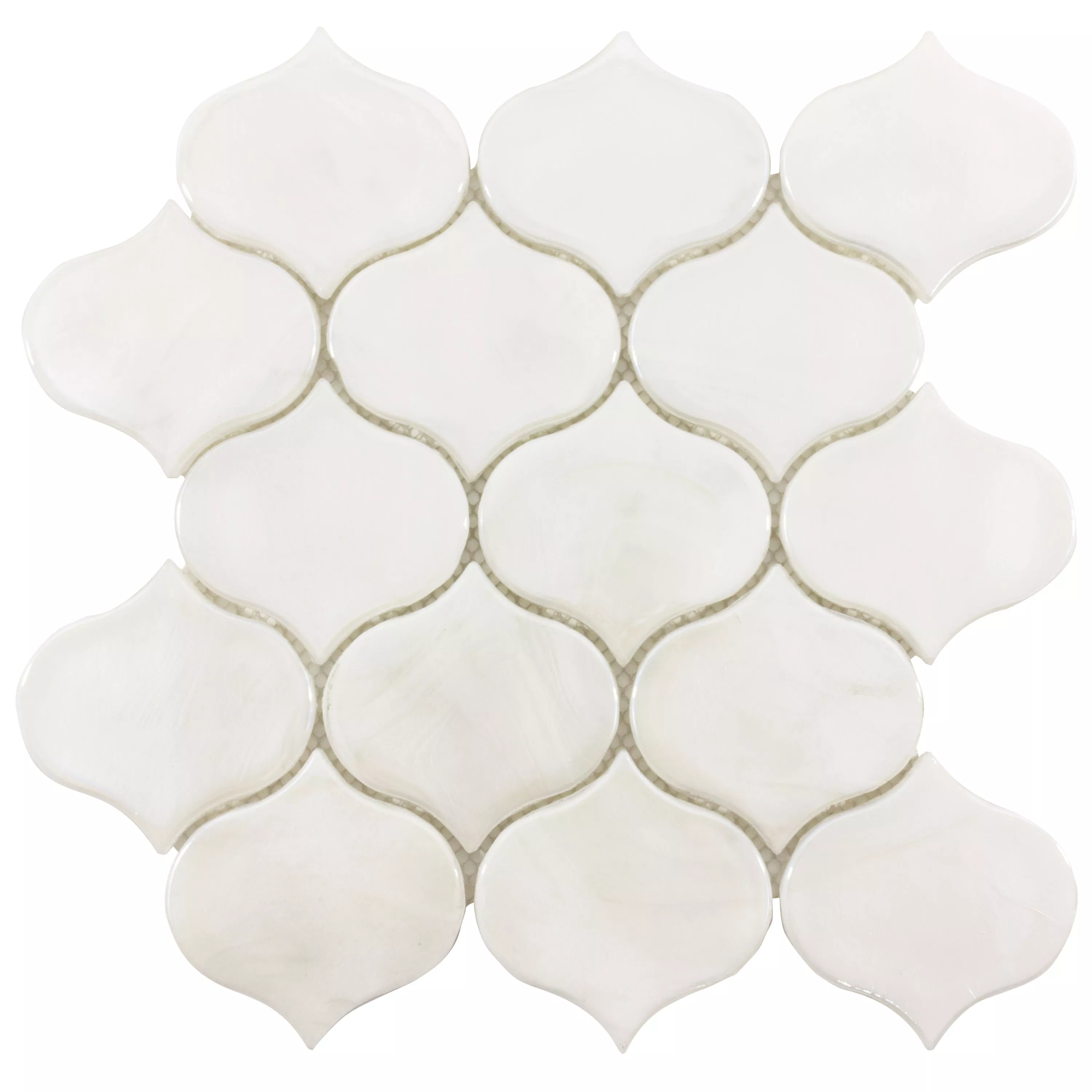 Glass Mosaic Tiles Andalucia Arabesque Blanc