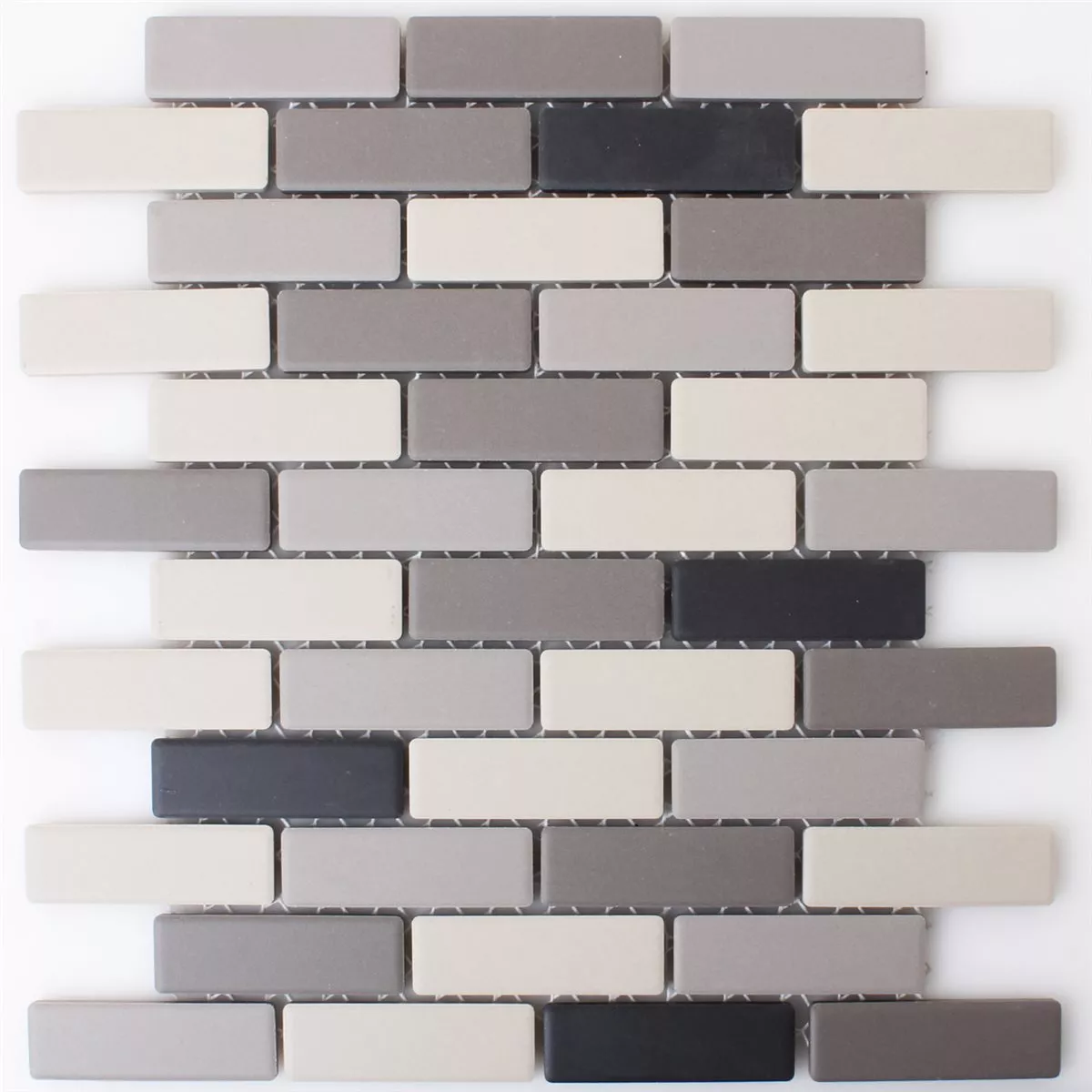 Mosaic Tiles Ceramic Beige Grey Unglazed