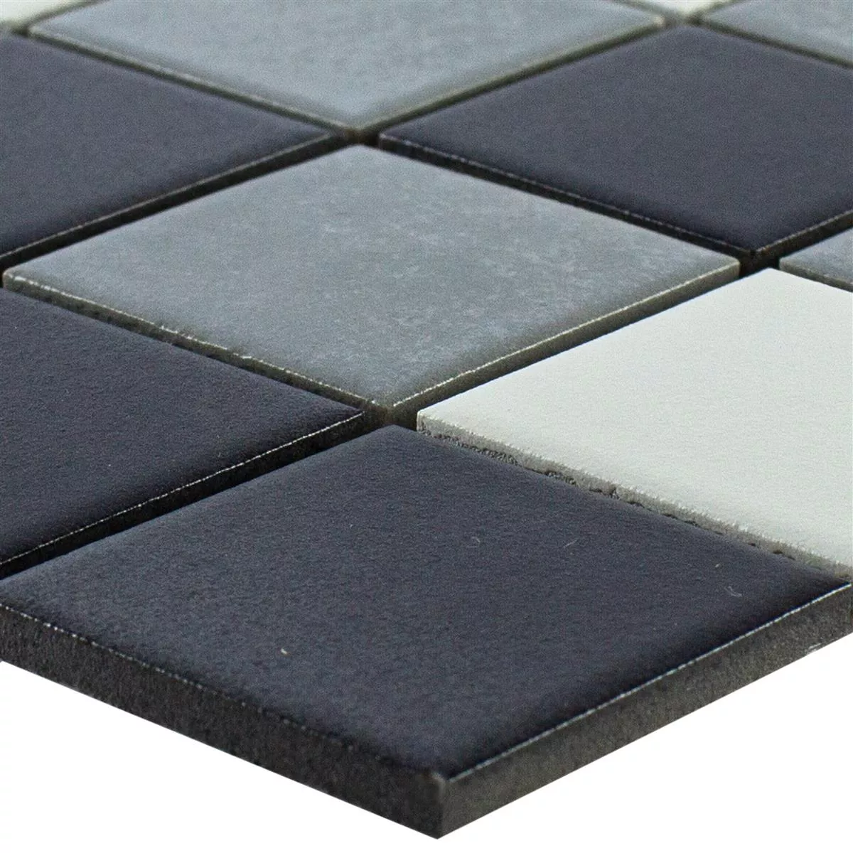 Sample Ceramic Mosaic Tiles Orion Black Grey