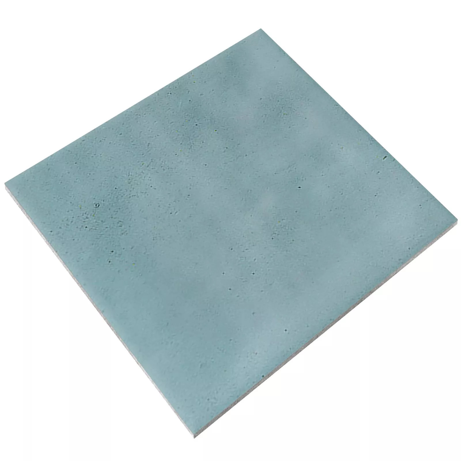 Sample Wall Tile Cap Town Glossy Waved 10x10cm Cyan