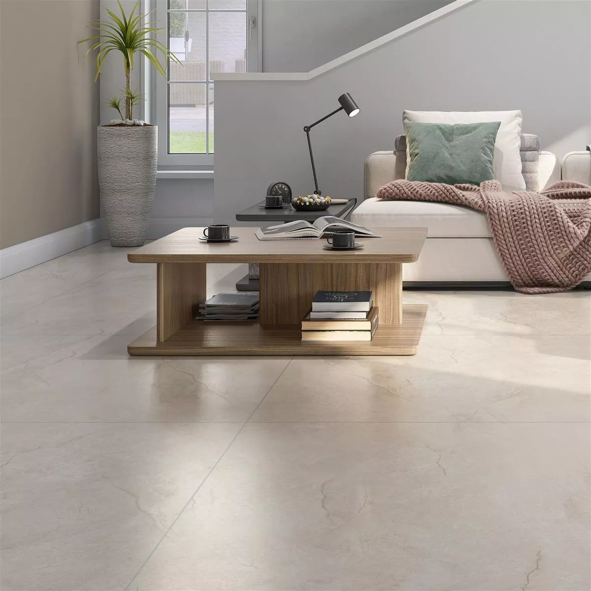 Floor Tiles Pangea Marble Optic Mat Cream 120x120cm