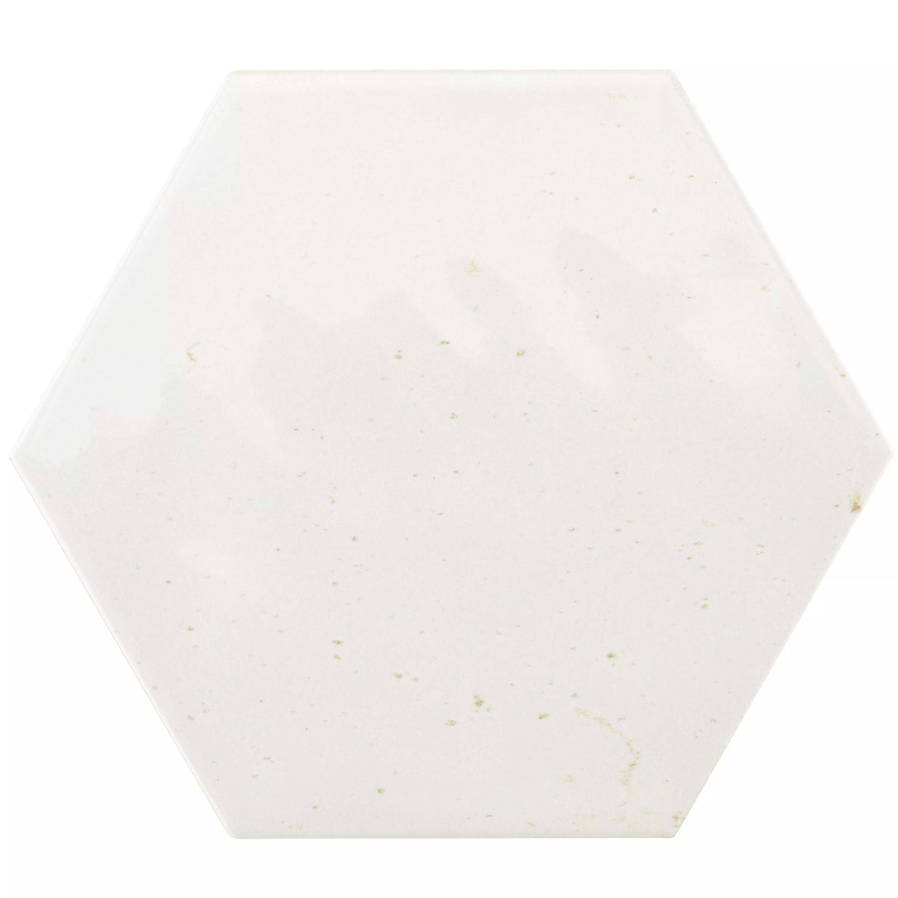 Wall Tiles Arosa Glossy Waved Hexagon Blanc 17,3x15cm