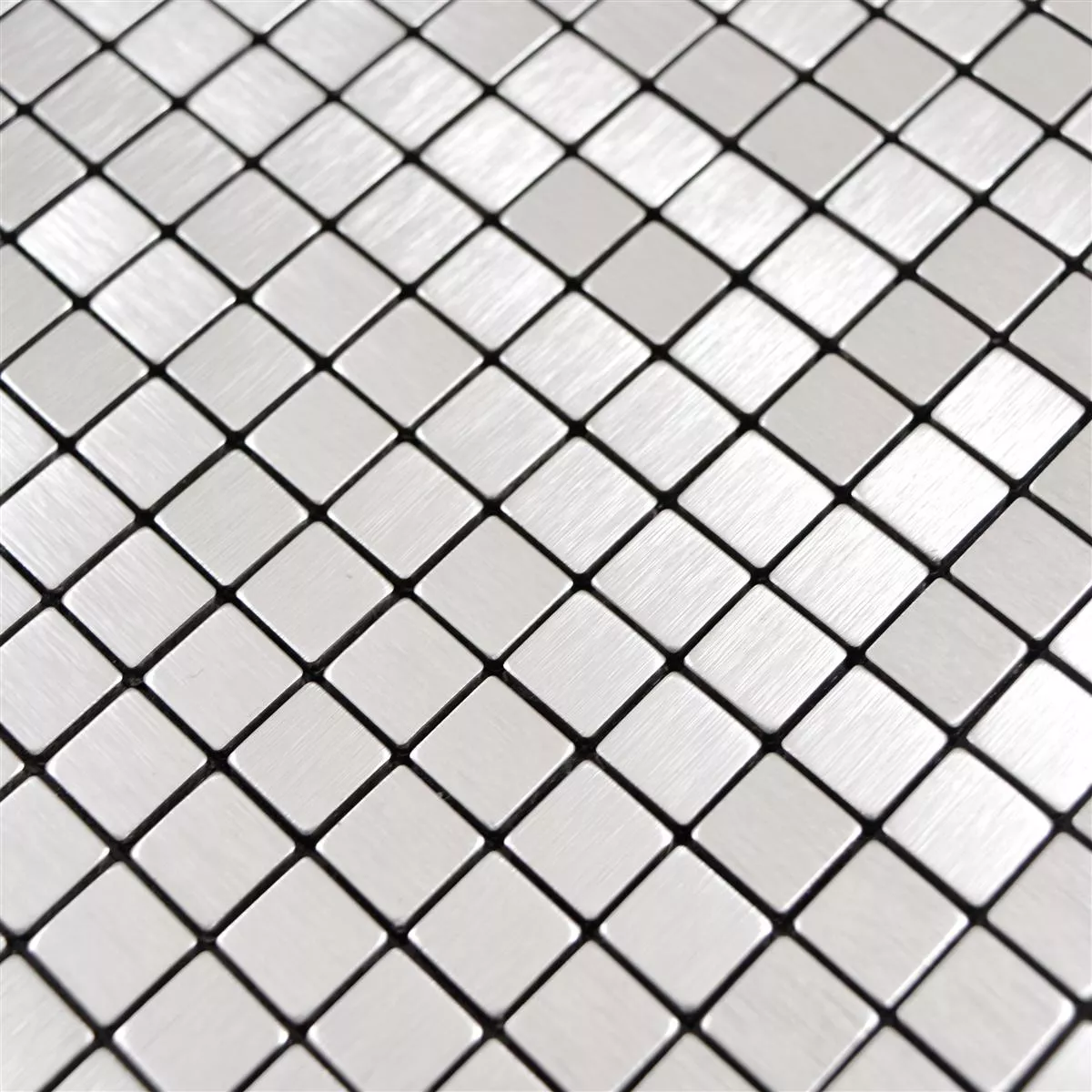 Metal Mosaic Tiles Wygon Self Adhesive Silver 10mm
