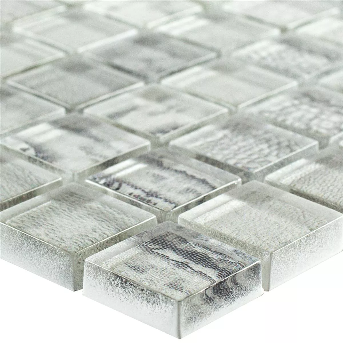 Sample Glass Mosaic Tiles Python Light Grey 23