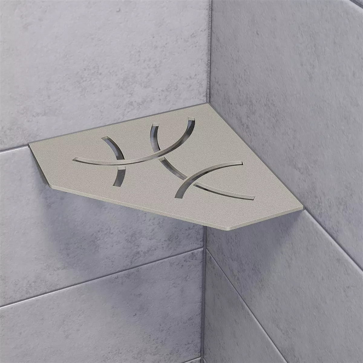 Wall shelf shower shelf Schlüter 5eck 19,5x19,5cm Curve Grey