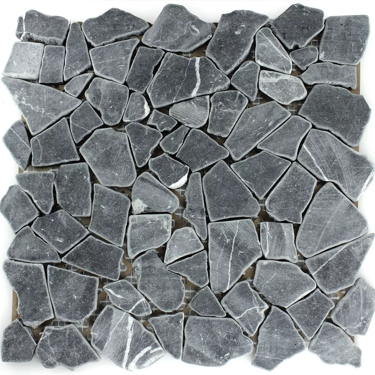 Sample Mosaic Tiles Broken Marble Nero Carrara