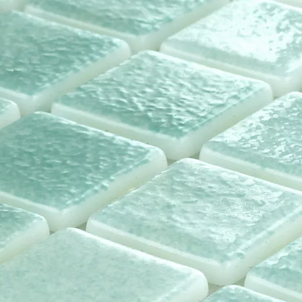 Sample Glass Swimming Pool Mosaic  Cyan Mix