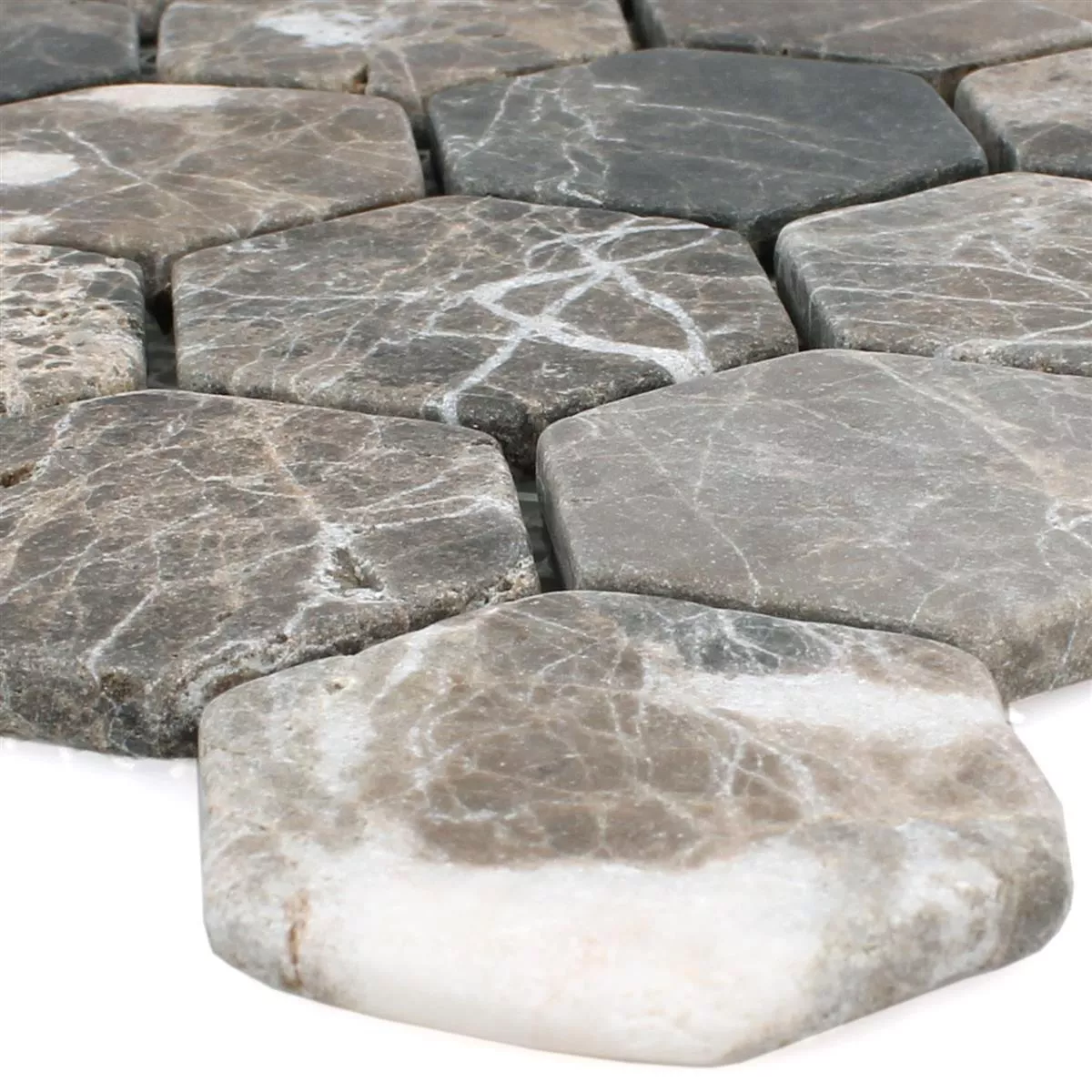 Mosaic Tiles Marble Tarsus Hexagon Emprador Mosaic Tiles Marble Tarsus Hexagon Emprador