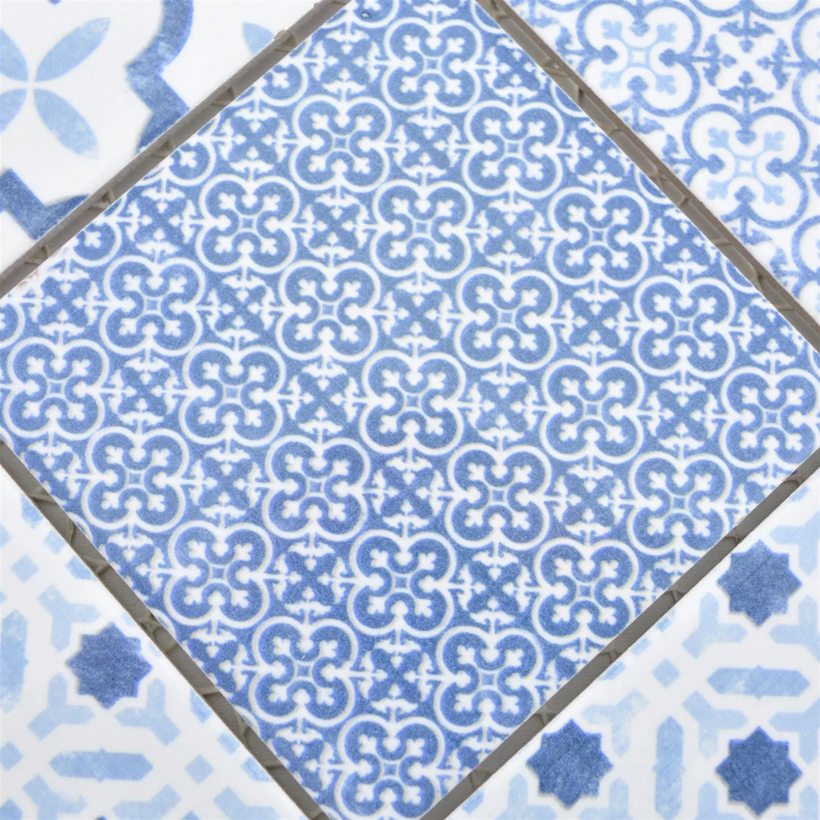 Sample Ceramic Mosaic Tiles Romantica Retro Blue
