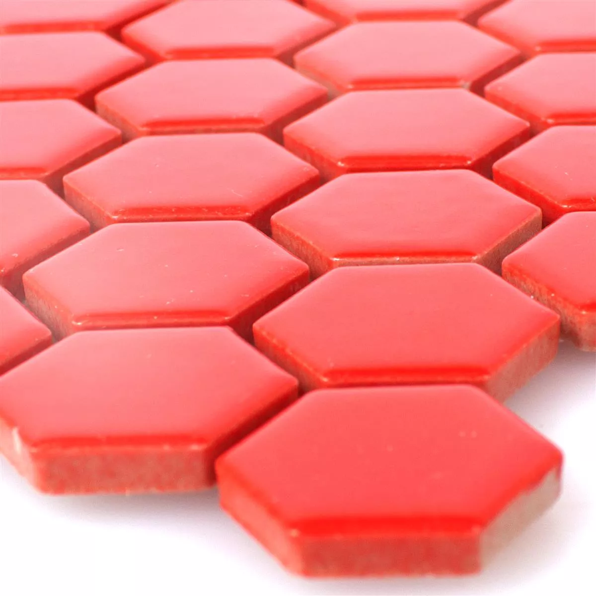 Ceramic Mosaic Tiles Zenon Red Mat