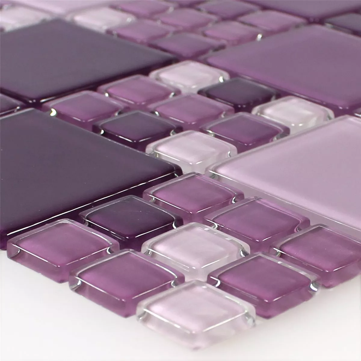 Mosaic Tiles Glass Purple Mix