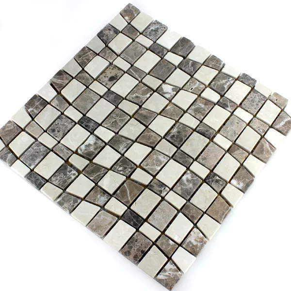 Sample Mosaic Tiles Marble Wave Castano Beige