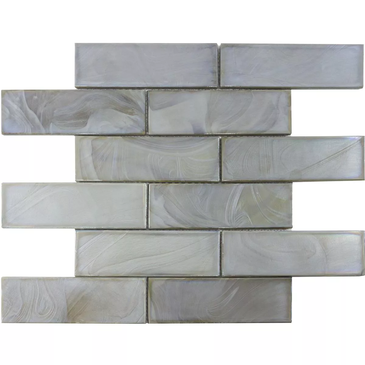 Glass Mosaic Tiles Andalucia Brick Grey