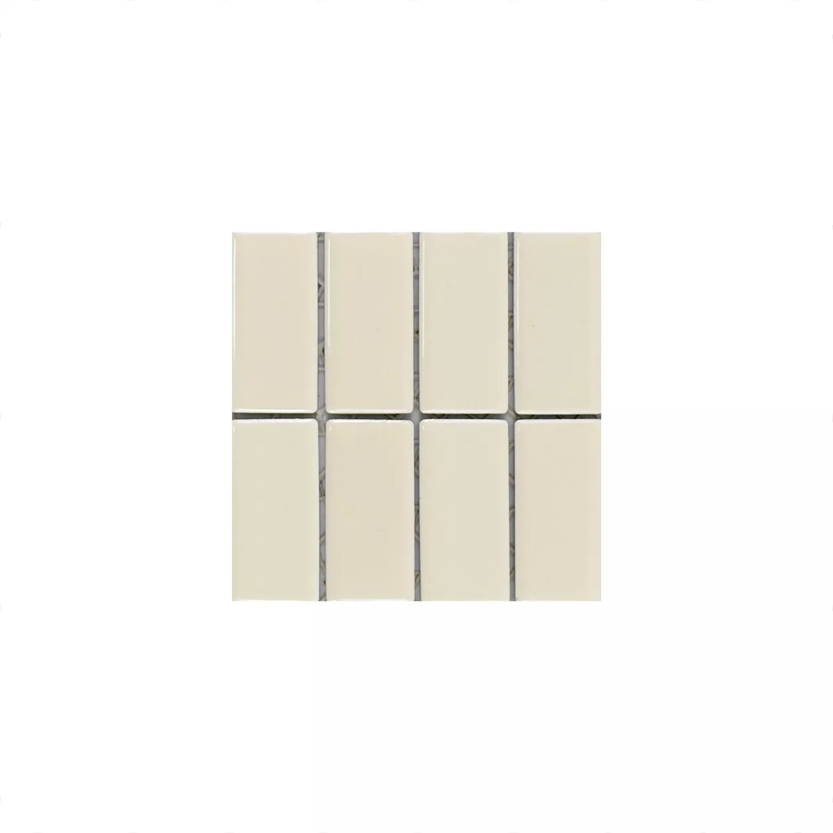 Sample Ceramic Mosaic Tiles Adrian Beige Glossy Rectangle