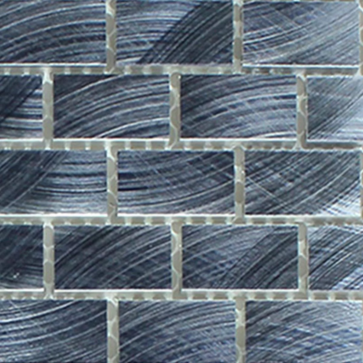 Sample Mosaic Tiles Alu Metal Black 