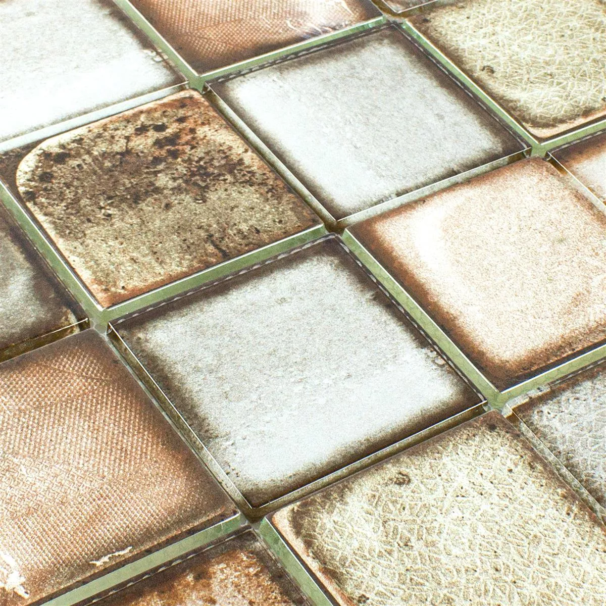 Glass Mosaic Tiles Cement Optic Granada Beige