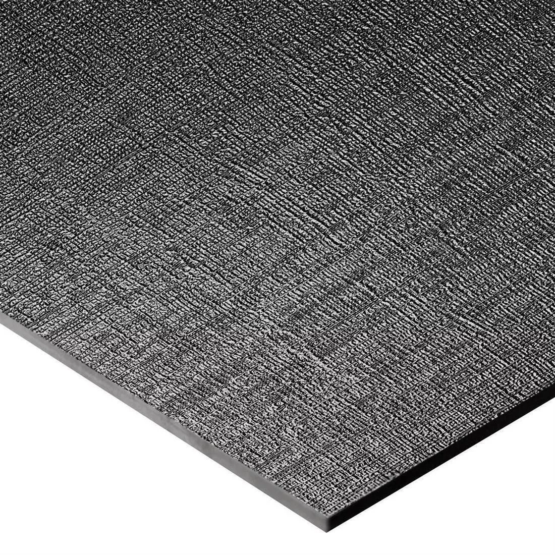 Wall Tiles Vulcano Metal Decor Black Mat 30x120cm