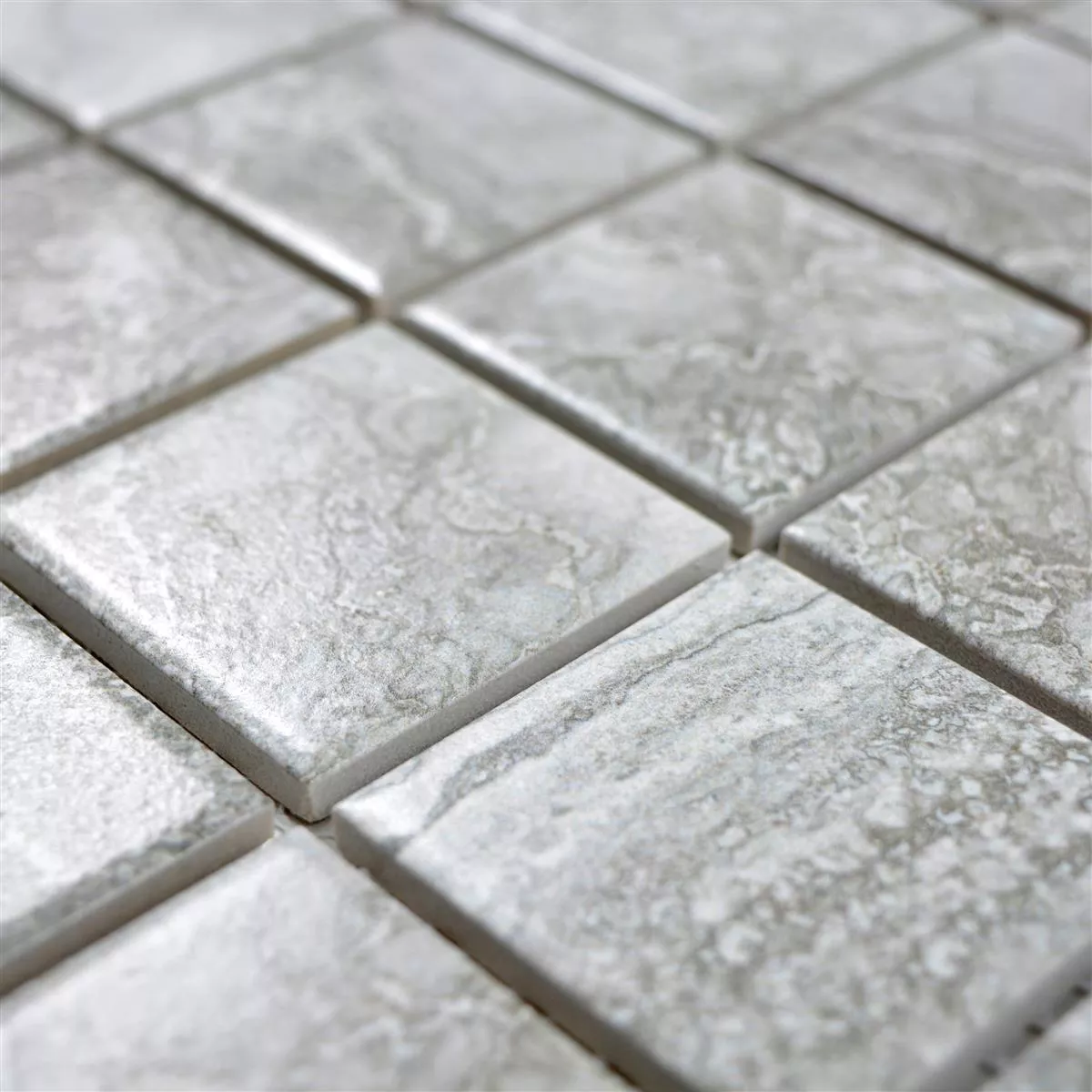 Sample Ceramic Mosaic Tiles Oscar Stone Optic Grey