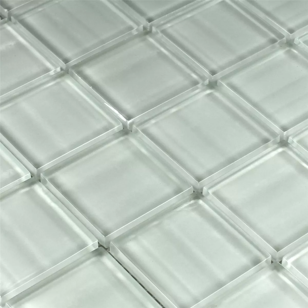 Mosaic Tiles Glass Columbia White Striped