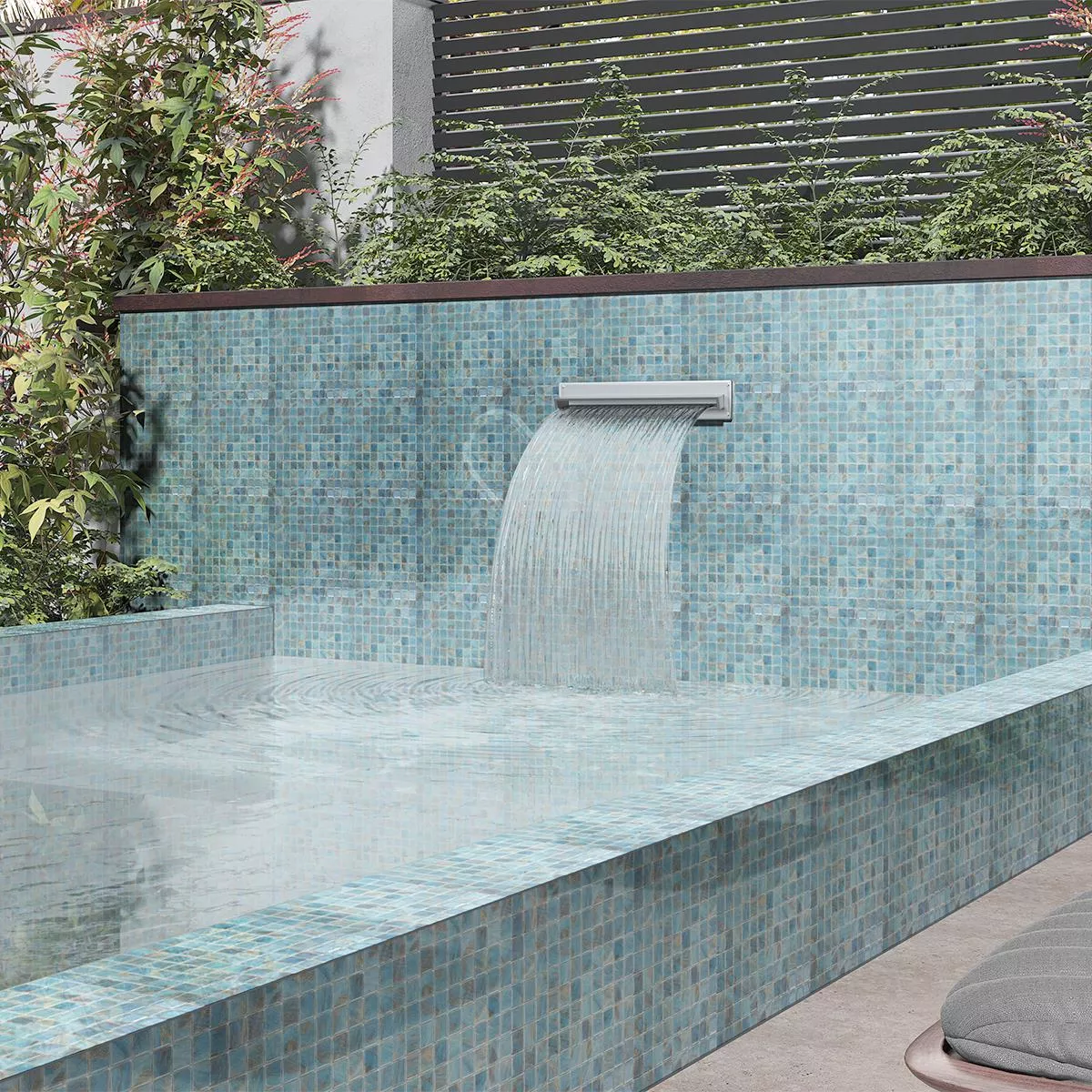 Glass Swimming Pool Mosaic Alassio Blue 38